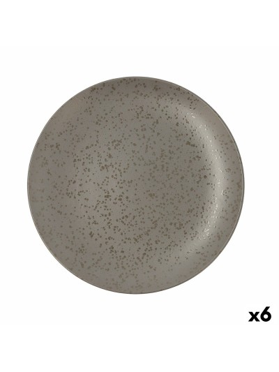 Plato Llano Ariane Oxide Cerámica Gris (Ø 31 cm) (6 Unidades)