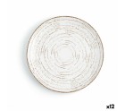 Plato Llano Ariane Tornado White Bicolor Cerámica Ø 21 cm (12 Unidades)