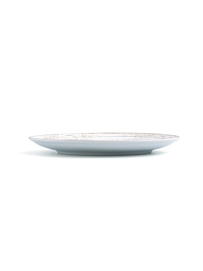 Plato Llano Ariane Tornado White Bicolor Cerámica Ø 21 cm (12 Unidades)