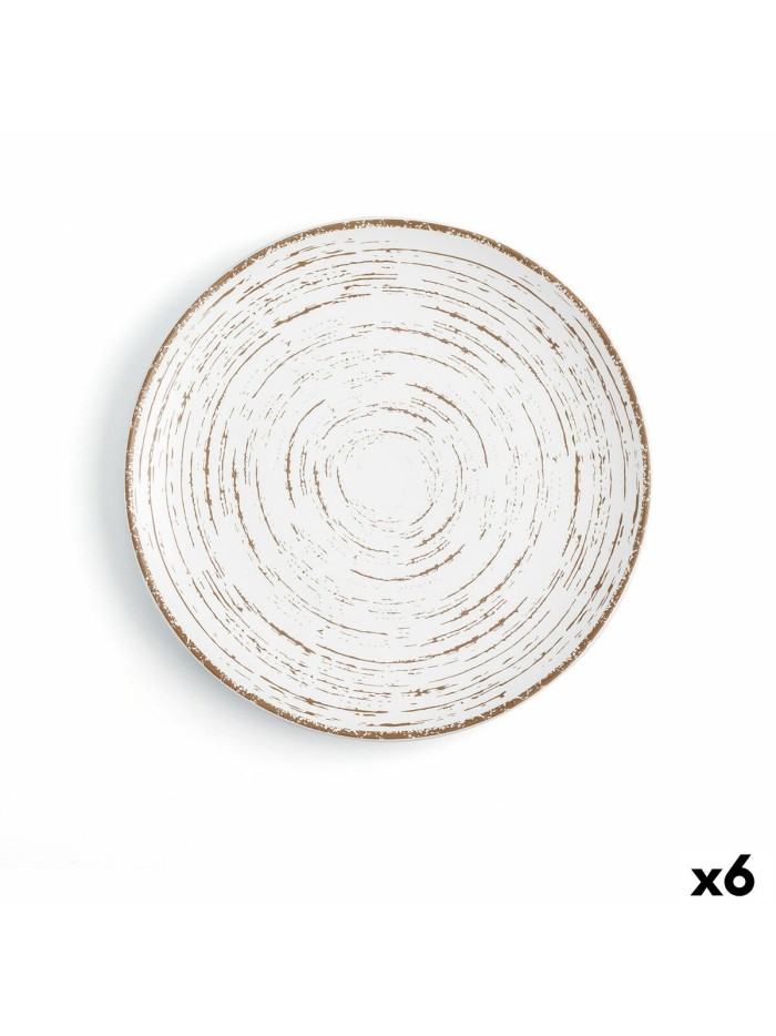 Assiette plate Ariane Tornado Céramique Bicolore (24 cm) (6 Unités)