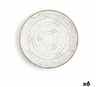 Plato Llano Ariane Tornado Cerámica Bicolor (24 cm) (6 Unidades)