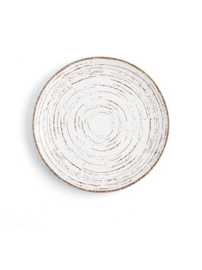 Plato Llano Ariane Tornado Cerámica Bicolor (24 cm) (6 Unidades)