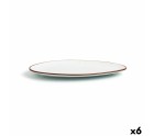 Plato Llano Ariane Terra Triangular Cerámica Beige (Ø 29 cm) (6 Unidades)