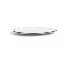 Flat plate Ariane Terra Triangular Ceramic Beige (Ø 29 cm) (6 Units)