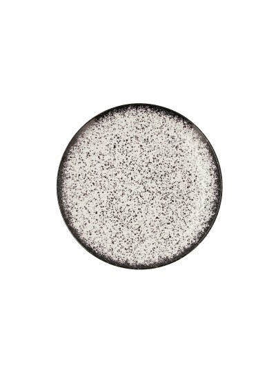 Flat plate Ariane Rock Ceramic Black (Ø 24 cm) (6 Units)