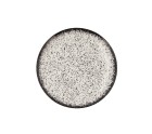 Plato Llano Ariane Rock Cerámica Negro (Ø 24 cm) (6 Unidades)