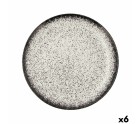 Flat plate Ariane Rock Ceramic Black (Ø 31 cm) (6 Units)