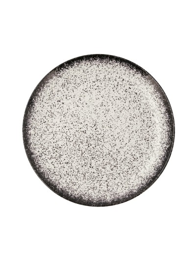 Plato Llano Ariane Rock Cerámica Negro (Ø 31 cm) (6 Unidades)