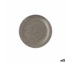 Assiette plate Ariane Oxide Céramique Gris (Ø 21 cm) (12 Unités)