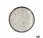 Flat plate Ariane Rock Ceramic Black (Ø 27 cm) (6 Units)