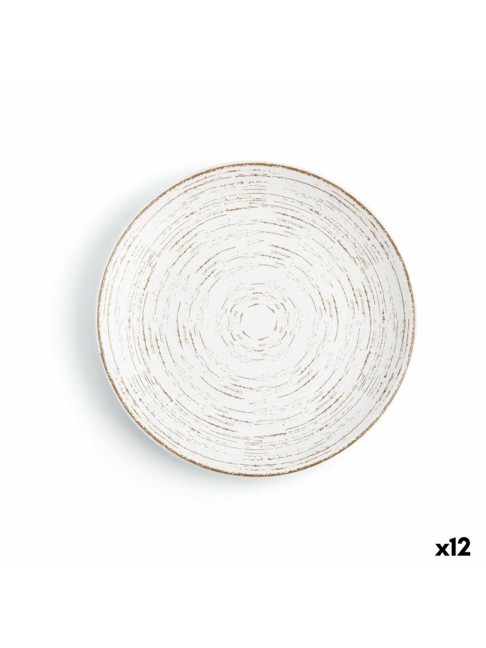Flat plate Ariane Tornado Ceramic Bicoloured (Ø 18 cm) (12 Units)