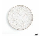 Plato Llano Ariane Tornado White Bicolor Cerámica Ø 31 cm (6 Unidades)