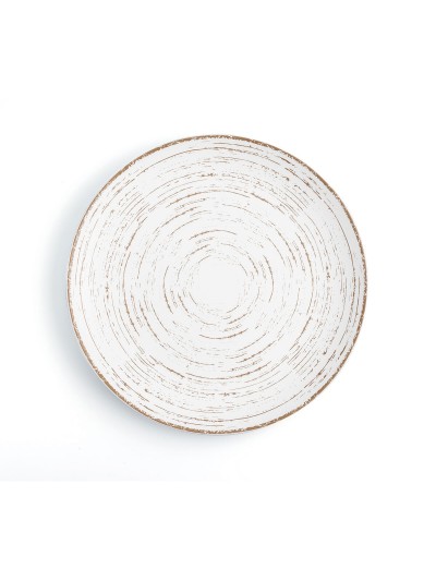 Assiette plate Ariane Tornado White Bicolore Céramique Ø 31 cm (6 Unités)