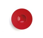 Plato Hondo Ariane Antracita Cerámica Rojo (Ø 28 cm) (6 Unidades)