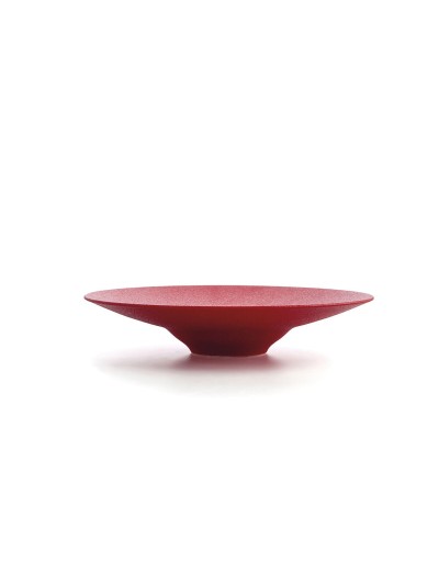 Plato Hondo Ariane Antracita Cerámica Rojo (Ø 28 cm) (6 Unidades)