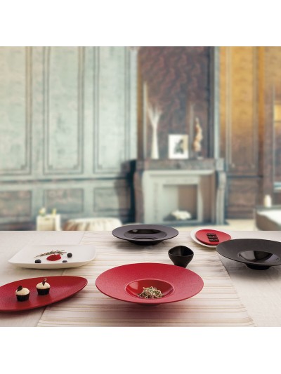 Assiette creuse Ariane Antracita Céramique Rouge (Ø 28 cm) (6 Unités)