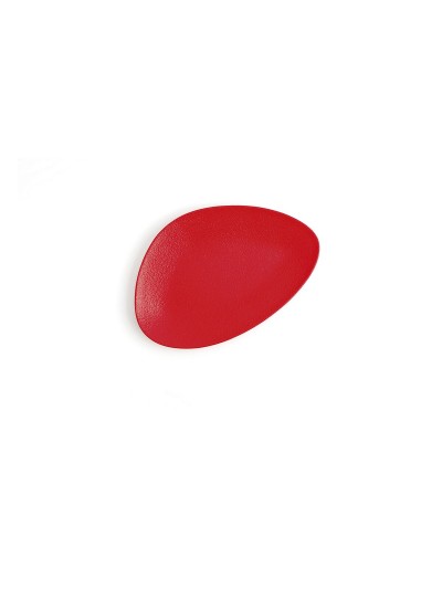 Plato Llano Ariane Antracita Triangular Cerámica Rojo (Ø 21 cm) (12 Unidades)