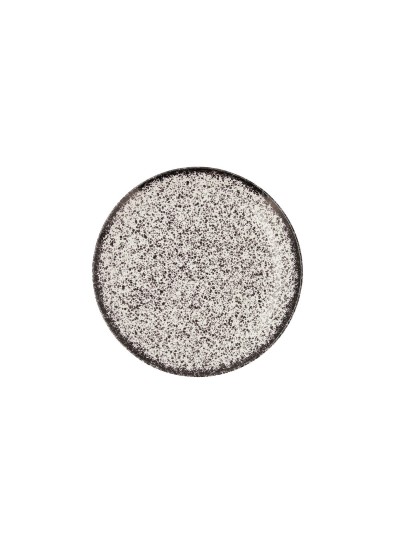 Flat plate Ariane Rock Ceramic Black (Ø 21 cm) (12 Units)