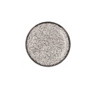 Plato Llano Ariane Rock Cerámica Negro (Ø 21 cm) (12 Unidades)
