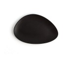 Plato Llano Ariane Antracita Triangular Cerámica Negro Ø 21 cm (12 Unidades)