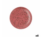 Assiette plate Ariane Oxide Céramique Rouge (Ø 24 cm) (6 Unités)