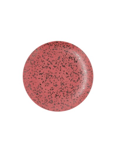 Plato Llano Ariane Oxide Cerámica Rojo (Ø 24 cm) (6 Unidades)