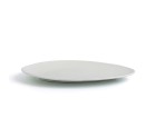 Plato Llano Ariane Antracita Triangular Cerámica Blanco (Ø 29 cm) (6 Unidades)