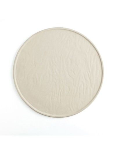 Bajo Plato Quid Mineral Gres Cerámica Beige Ø 33 cm (6 Unidades)