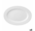 Plato Llano Ariane Prime Ovalado Cerámica Blanco (32 x 25 cm) (6 Unidades)
