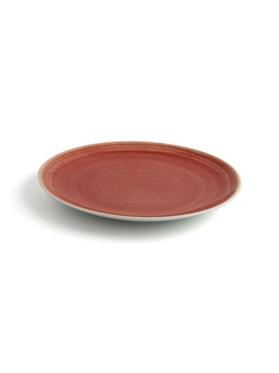 Plato Llano Ariane Terra Rojo Cerámica Ø 21 cm (12 Unidades)