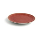 Plato Llano Ariane Terra Rojo Cerámica Ø 21 cm (12 Unidades)