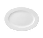 Flat plate Ariane Prime Oval Ceramic White (38 x 25 cm) (6 Units)
