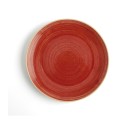 Plato Llano Ariane Terra Cerámica Rojo (24 cm) (6 Unidades)