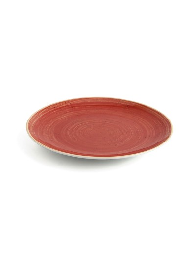 Flat plate Ariane Terra Ceramic Red (24 cm) (6 Units)