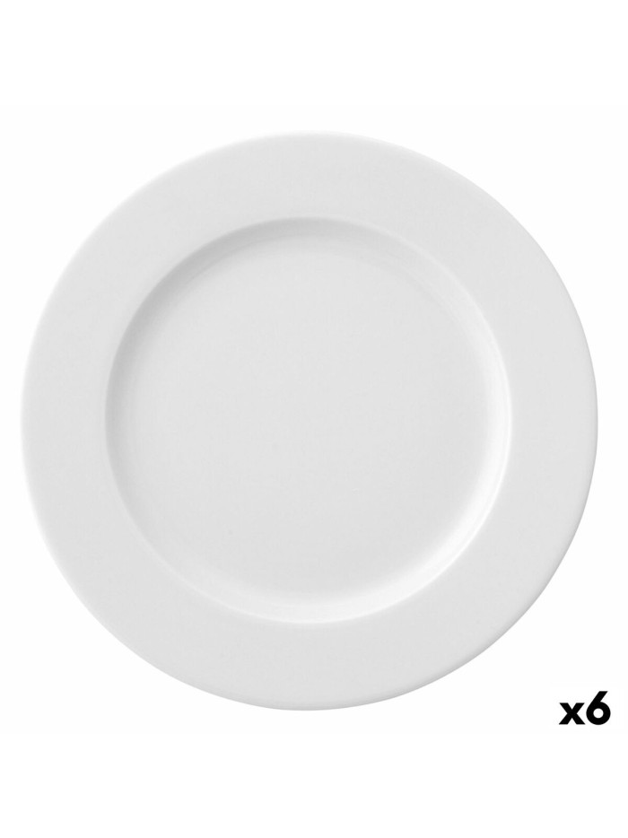 Flat plate Ariane Prime Ceramic White (Ø 31 cm) (6 Units)