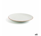 Flat plate Ariane Terra Ceramic Beige (Ø 18 cm) (12 Units)