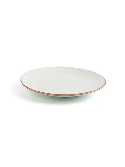 Flat plate Ariane Terra Ceramic Beige (Ø 18 cm) (12 Units)