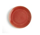 Plato Llano Ariane Terra Cerámica Rojo (Ø 27 cm) (6 Unidades)