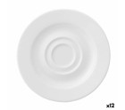 Plate Ariane Prime Espresso Ceramic White 13 cm (12 Units)