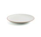 Flat plate Ariane Terra Ceramic Beige (24 cm) (6 Units)