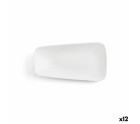 Plato Llano Ariane Vital Rectangular Cerámica Blanco (24 x 13 cm) (12 Unidades)