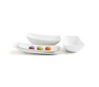 Flat plate Ariane Vital Rectangular Ceramic White (24 x 13 cm) (12 Units)