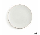 Flat plate Ariane Terra Ceramic Beige (Ø 27 cm) (6 Units)