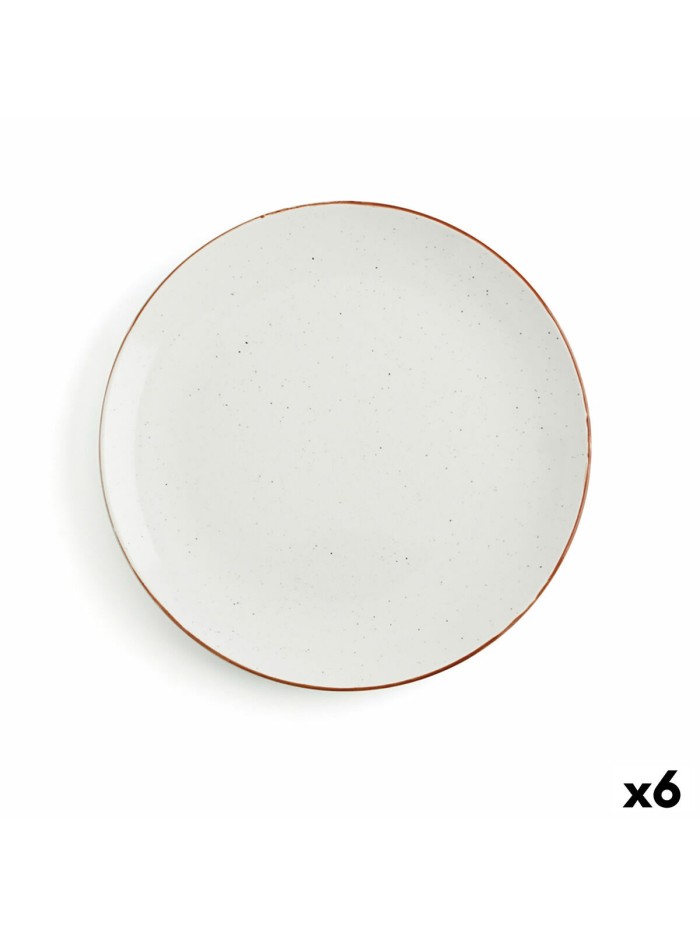 Flat plate Ariane Terra Ceramic Beige (Ø 29 cm) (6 Units)