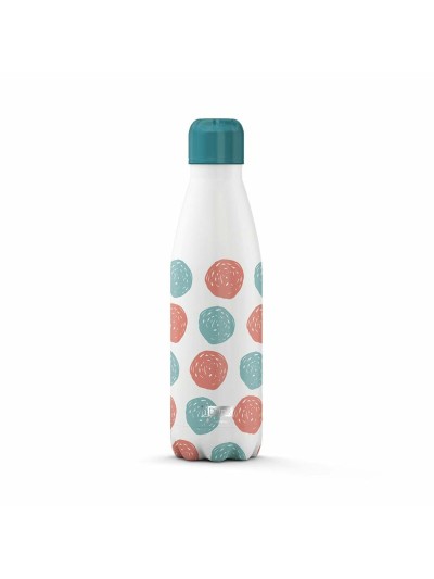 Botella Térmica iTotal Dots Blanco Acero Inoxidable 500 ml