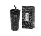 Taza Termo con Tapa iTotal Mathematics Doble pared Negro Acero Inoxidable 350 ml