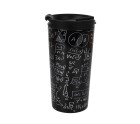 Taza Termo con Tapa iTotal Mathematics Doble pared Negro Acero Inoxidable 350 ml