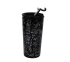 Taza Termo con Tapa iTotal Mathematics Doble pared Negro Acero Inoxidable 350 ml