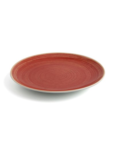 Flat plate Ariane Terra Ceramic Red (Ø 31 cm) (6 Units)