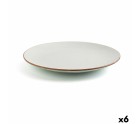 Plato Llano Ariane Terra Cerámica Beige (Ø 31 cm) (6 Unidades)